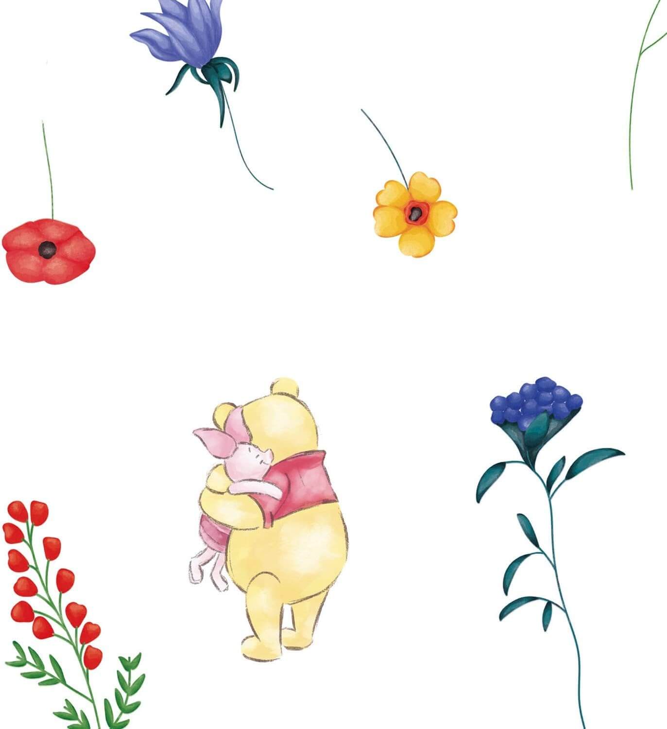 Disney Winnie The Pooh Unisex Childrens Bedroom White Wallpaper 10.05 x 0.53 m