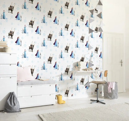 Disney Frozen Circles Kids Bedroom Wallpaper 10.05 x 0.53 m