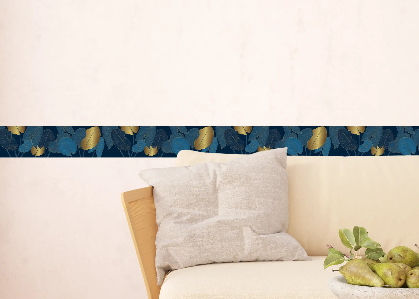 Botanical Midnight Nature Serenade Self-Adhesive Wallpaper Wall Border Roll (H x W) 0.138m x 5m