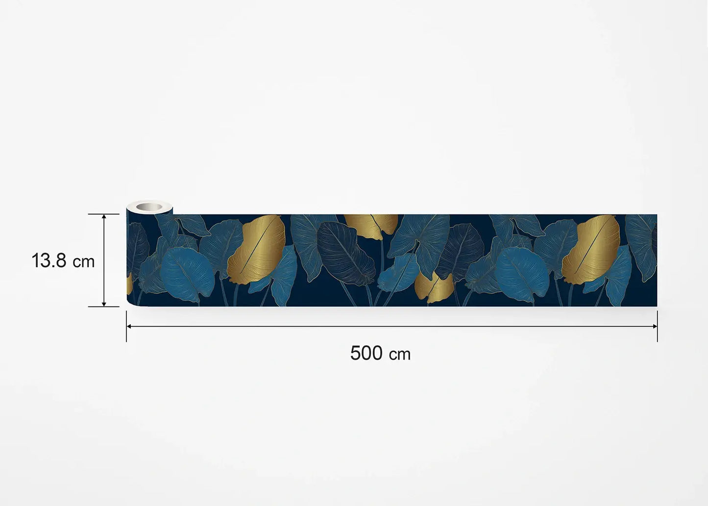 Botanical Midnight Nature Serenade Self-Adhesive Wallpaper Wall Border Roll (H x W) 0.138m x 5m