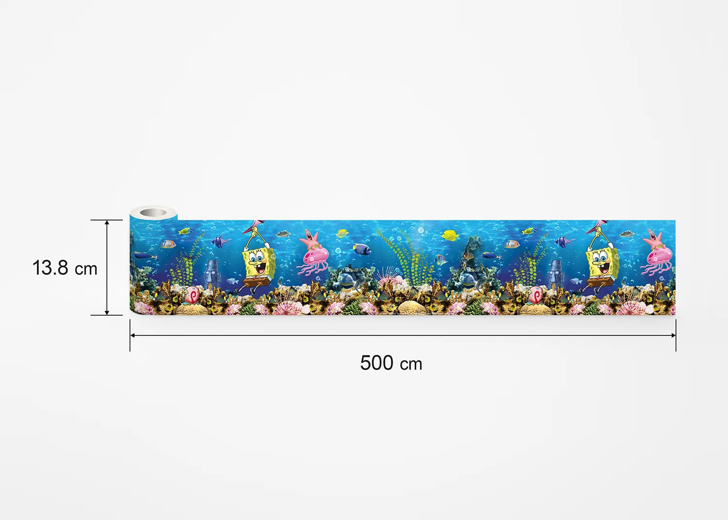 Spongebob underwater-themed wall borderfor kids tooms