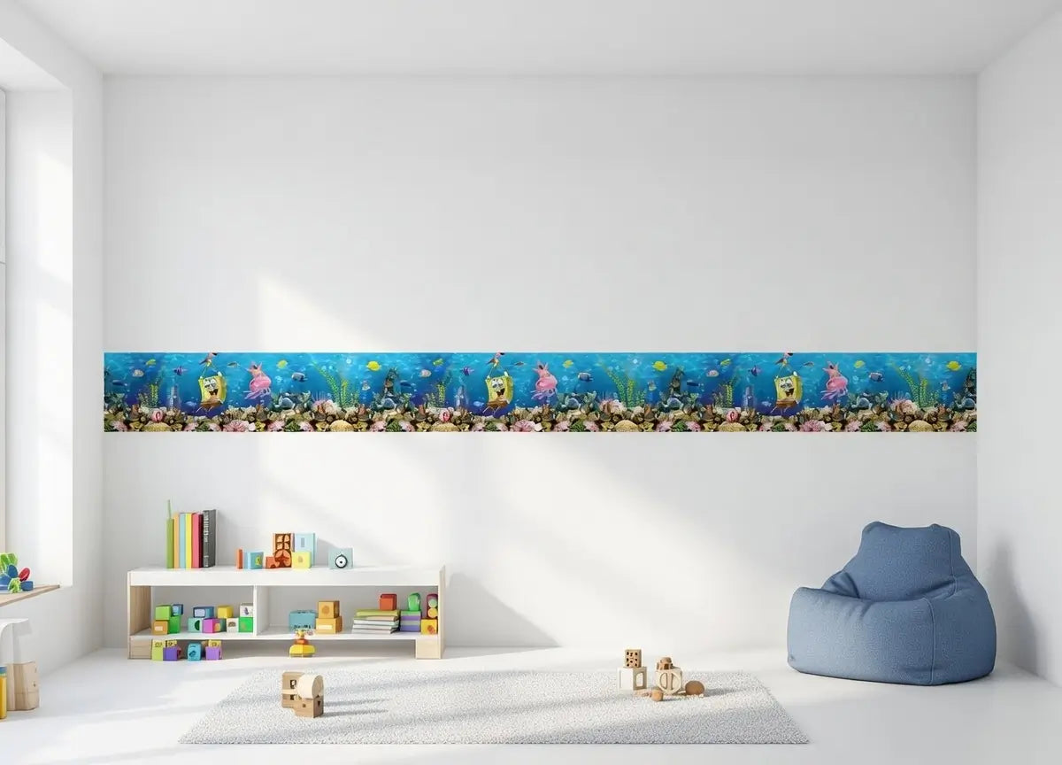 Spongebob underwater-themed wall border