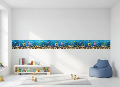 Spongebob underwater-themed wall border