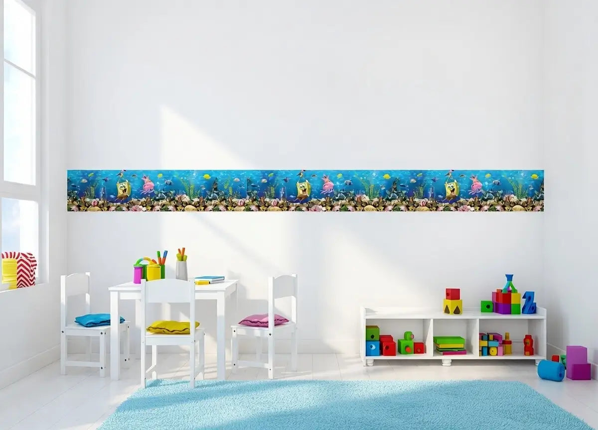 Spongebob underwater-themed wall borders