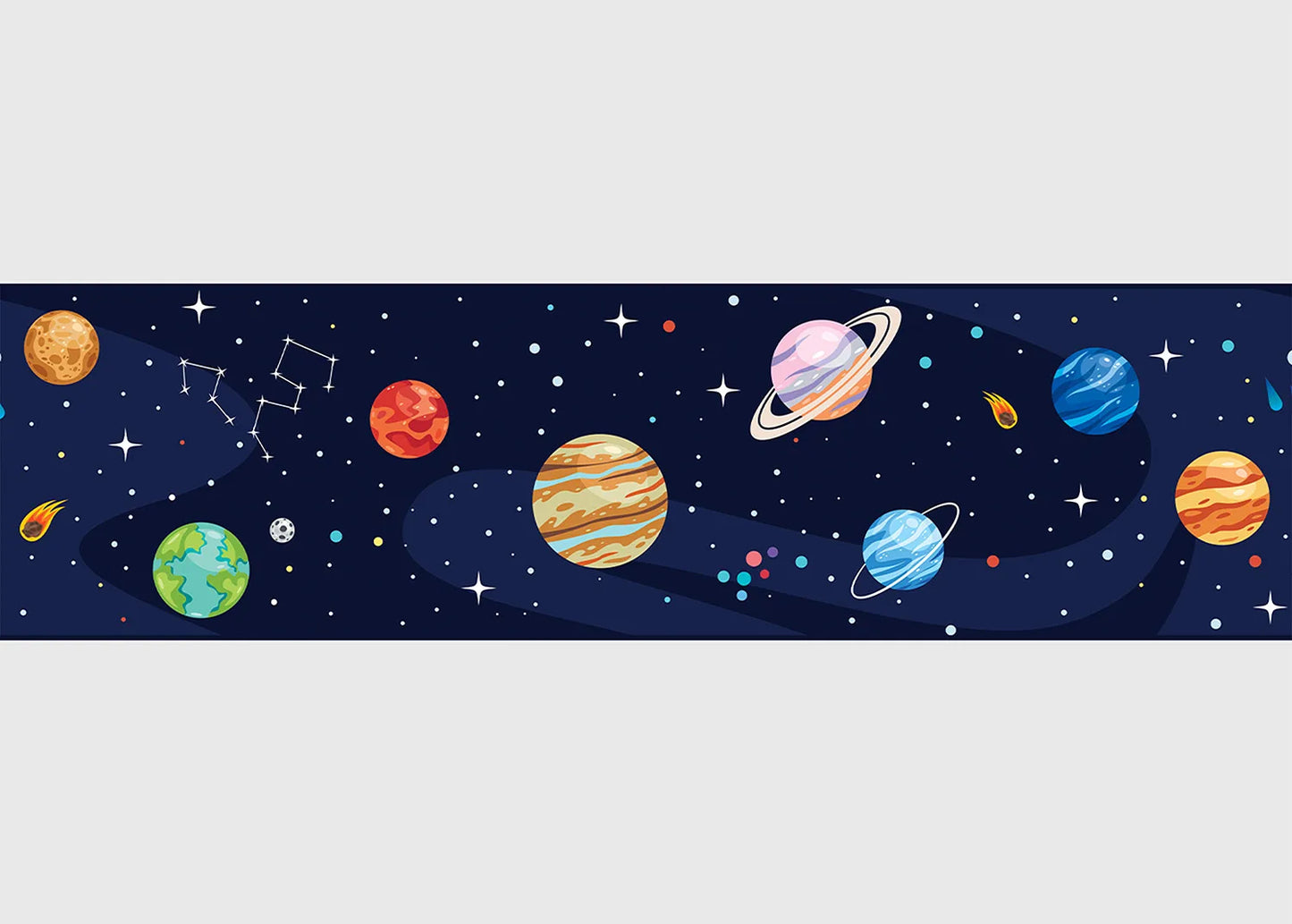 Space  Self-Adhesive Wallpaper Wall Border Roll (H x W) 0.138m x 5m