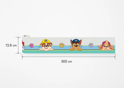 Paw Patrol Puppies Self-Adhesive Wallpaper Wall Border Roll (H x W) 0.138m x 5m