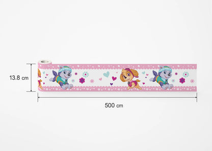 Paw Patrol Puppies Self-Adhesive Wallpaper Wall Border Roll (H x W) 0.138m x 5m