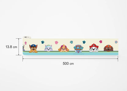 Paw Patrol Puppies Self-Adhesive Wallpaper Wall Border Roll (H x W) 0.138m x 5m
