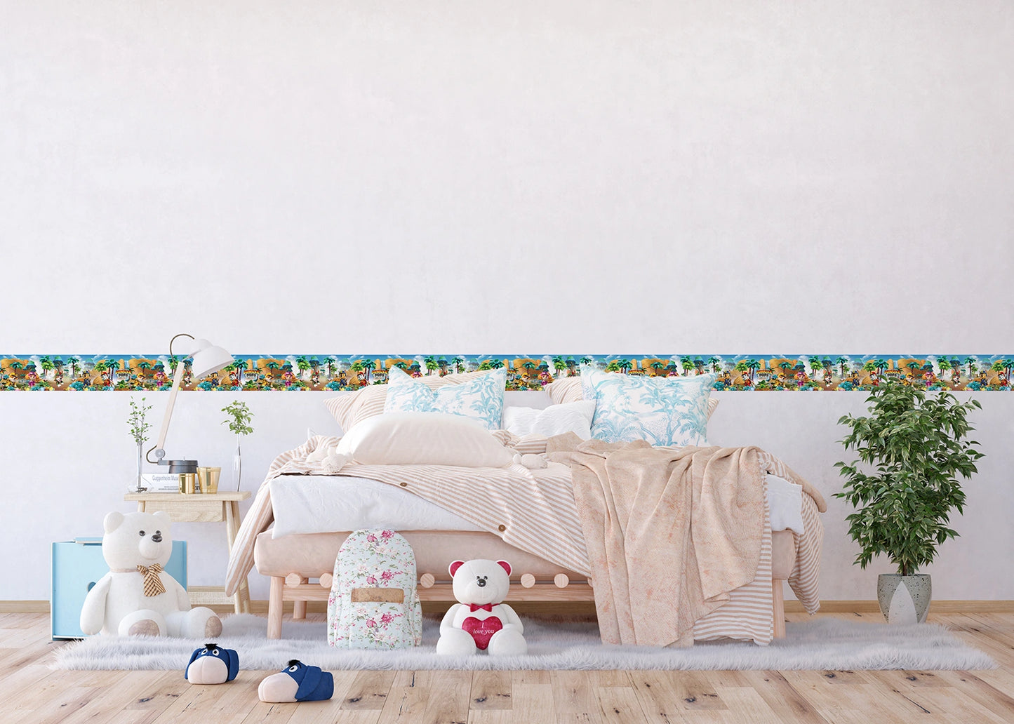 Paw Patrol Jungle Self-Adhesive Wallpaper Wall Border Roll (H x W) 0.138m x 5m