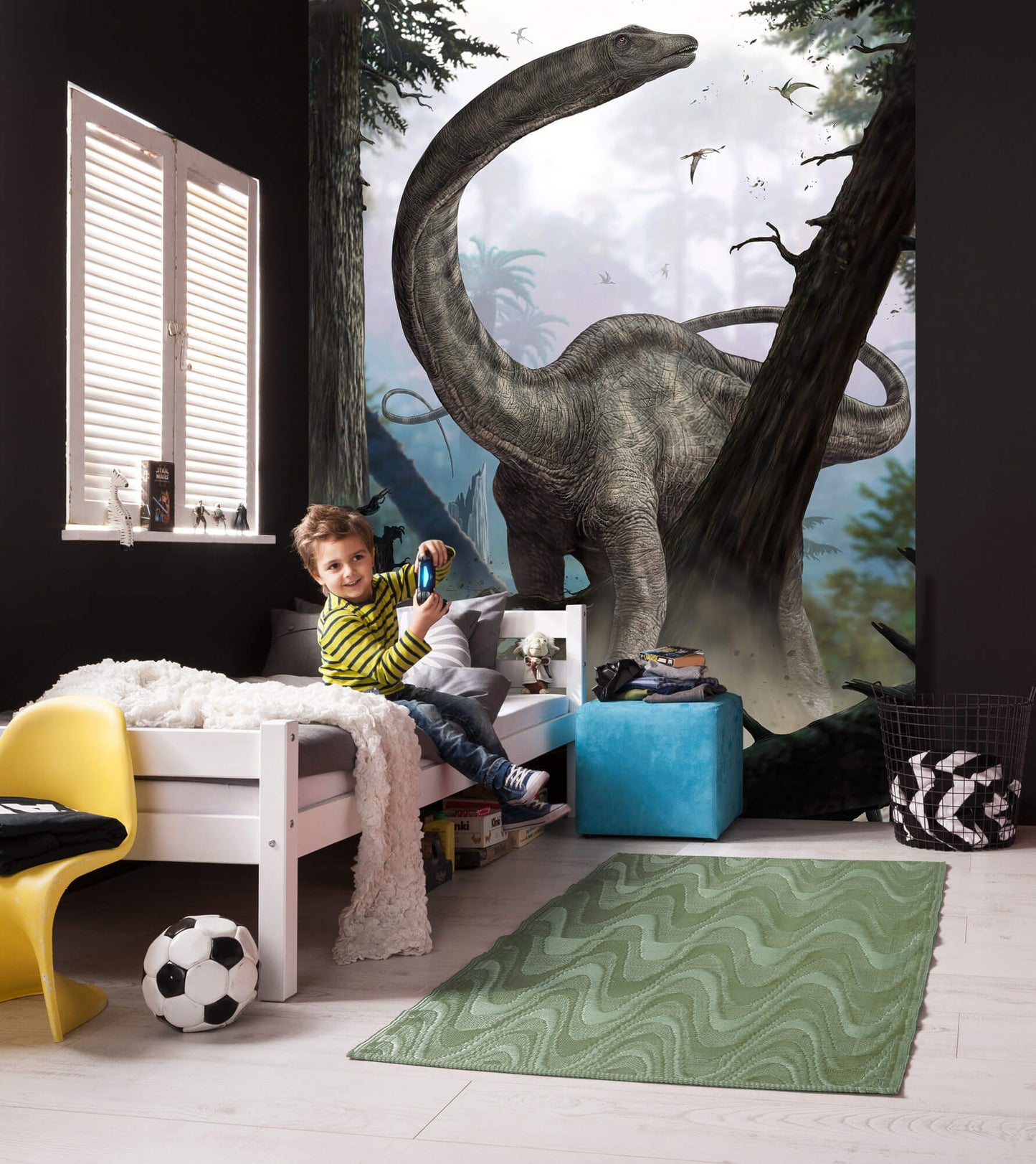 National Geographic Rebbachisaurus Dinosaur Non-Woven Wallpaper Mural  (W x H) 184 cm x 248 cm