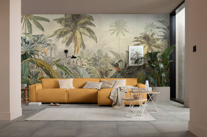 Amazonia Green Botanical Bedroom Botanical Non-woven photo wallpaper  (W x H) 368cm x 248cm (144" x 98")