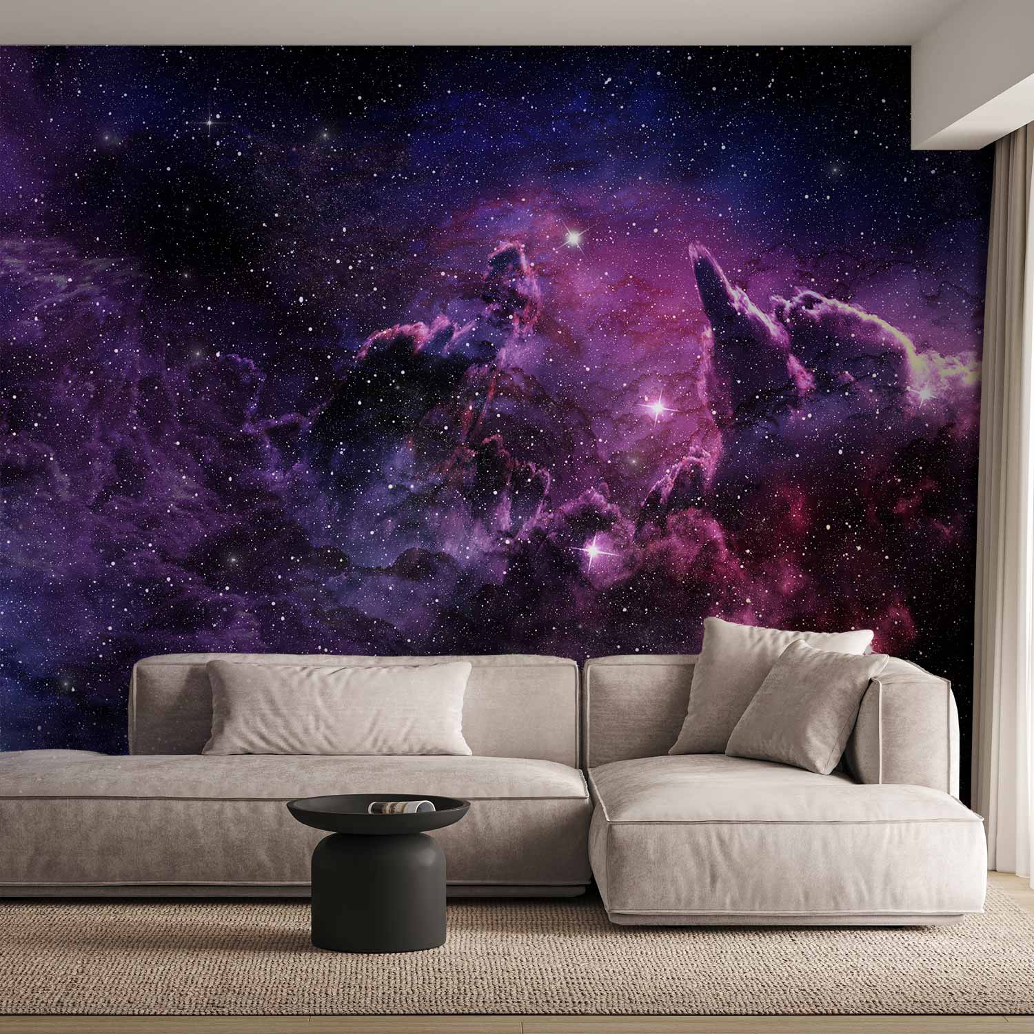 Cosmos Purple Nebula Non-woven Photo Wallpaper a-C-0022-a-a