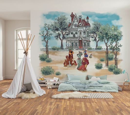 Disney Classic Lady and the Tramp Sweet Home Baby Non-woven photo wallpaper Disney