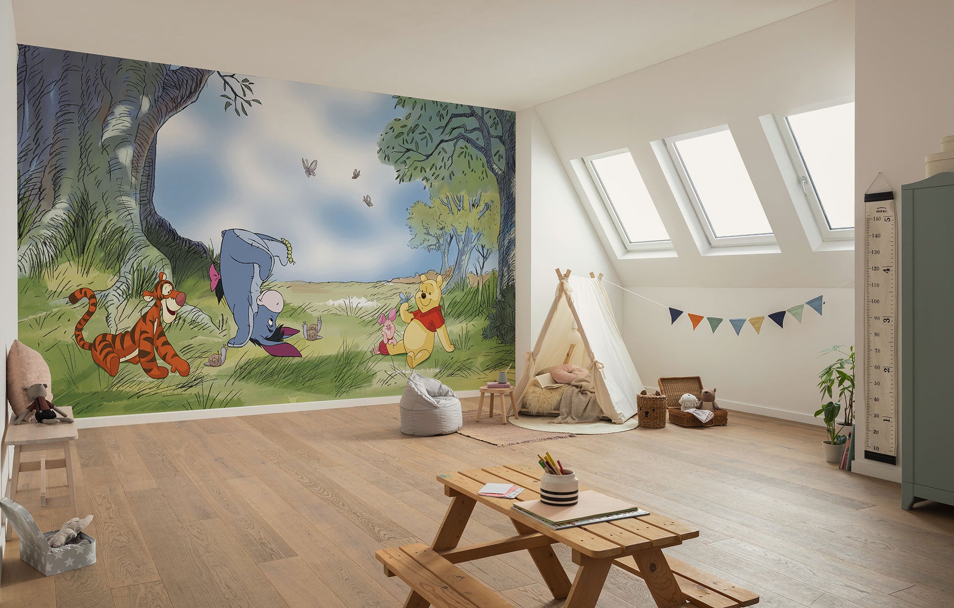 Disney Winnie the Pooh Friendly Day Nursery Non-woven photo wallpaper Disney