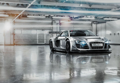 Audi R8 Silver Super Car Teen Bedroom Photo Wallpaper 