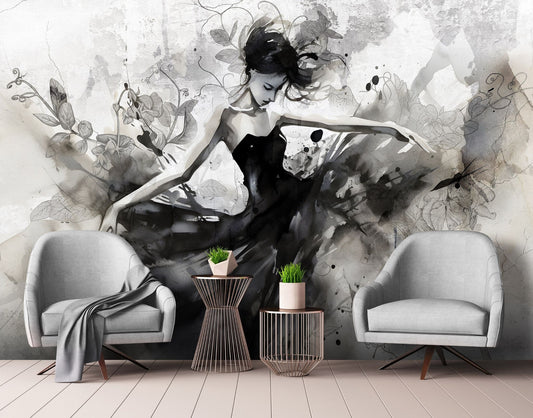 Dance Ballet Dancer Ballerina Non-woven Photo Wallpaper 