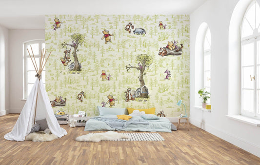 Winnie the Pooh Friends Non-Woven Wallpaper Mural Disney