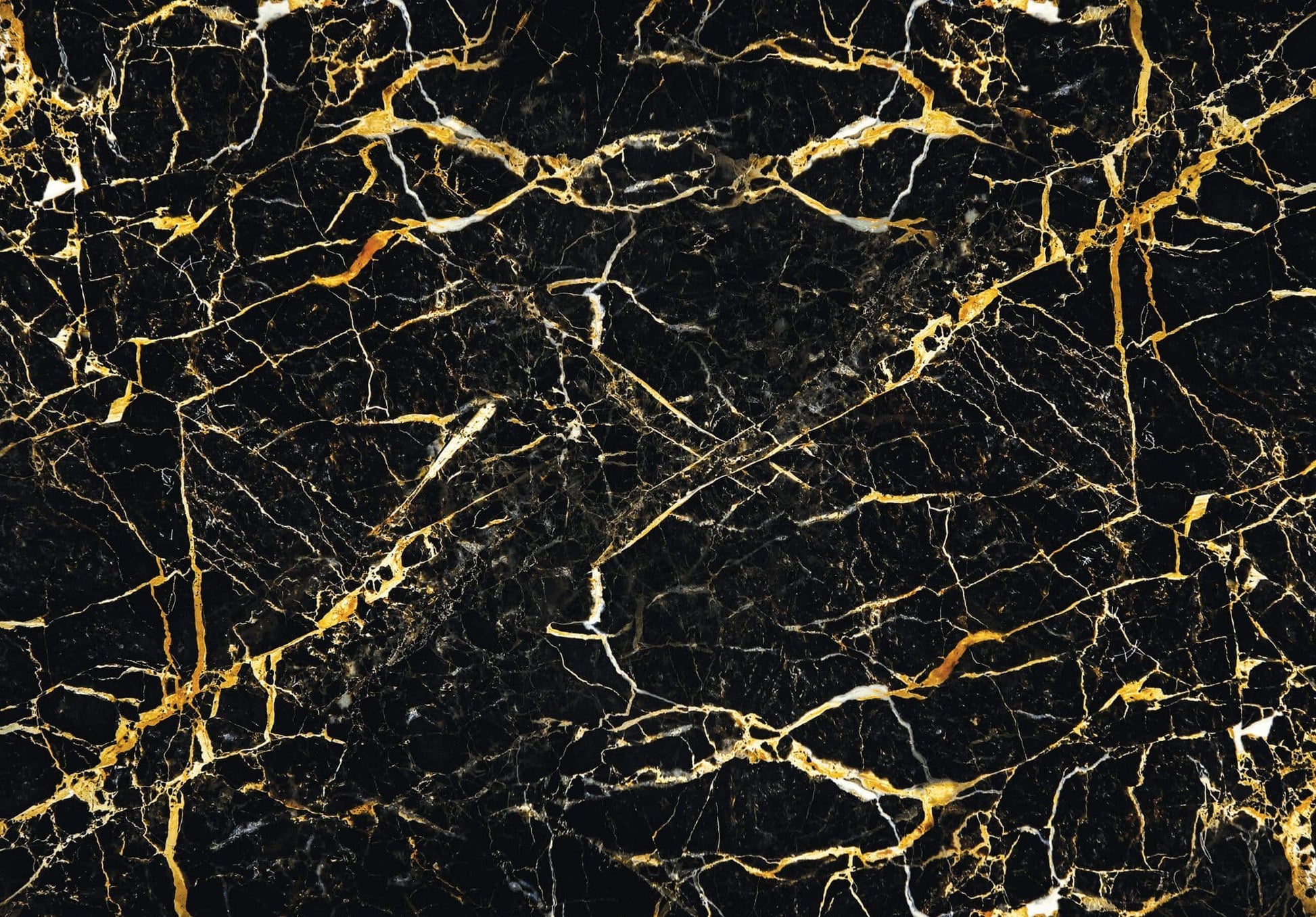 Black and gold Marble Stone Non-woven Photo Wallpaper 