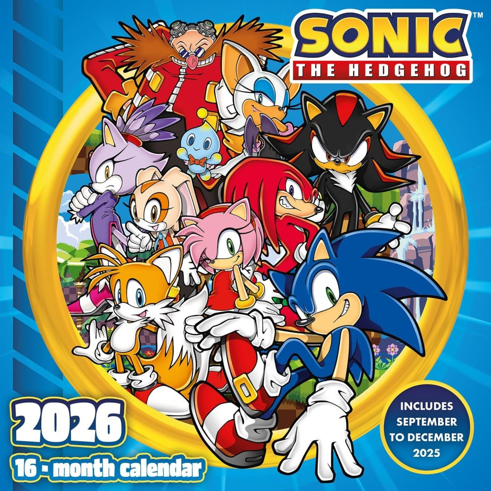 Sonic the Hedgehog 2026 Calendar Sonic