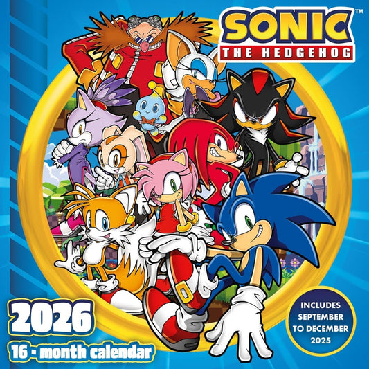 Sonic the Hedgehog 2026 Calendar Sonic