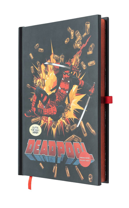 Marvel Deadpool Hardcover Journal Led Light Up Notebook 