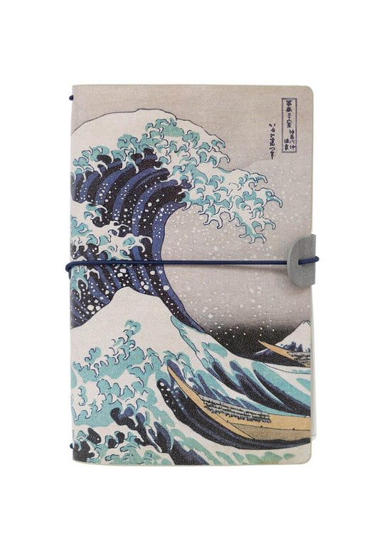 Hokusai Great Wave Travel Leather Journal Notebook 