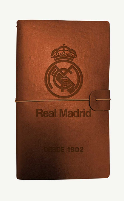 Real Madrid Travel Journal PU Leather Travelers Diary Notebook 