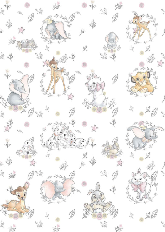  Characters Dalmatians Bambi & Friends XL Non-Woven Wallpaper Mural Disney