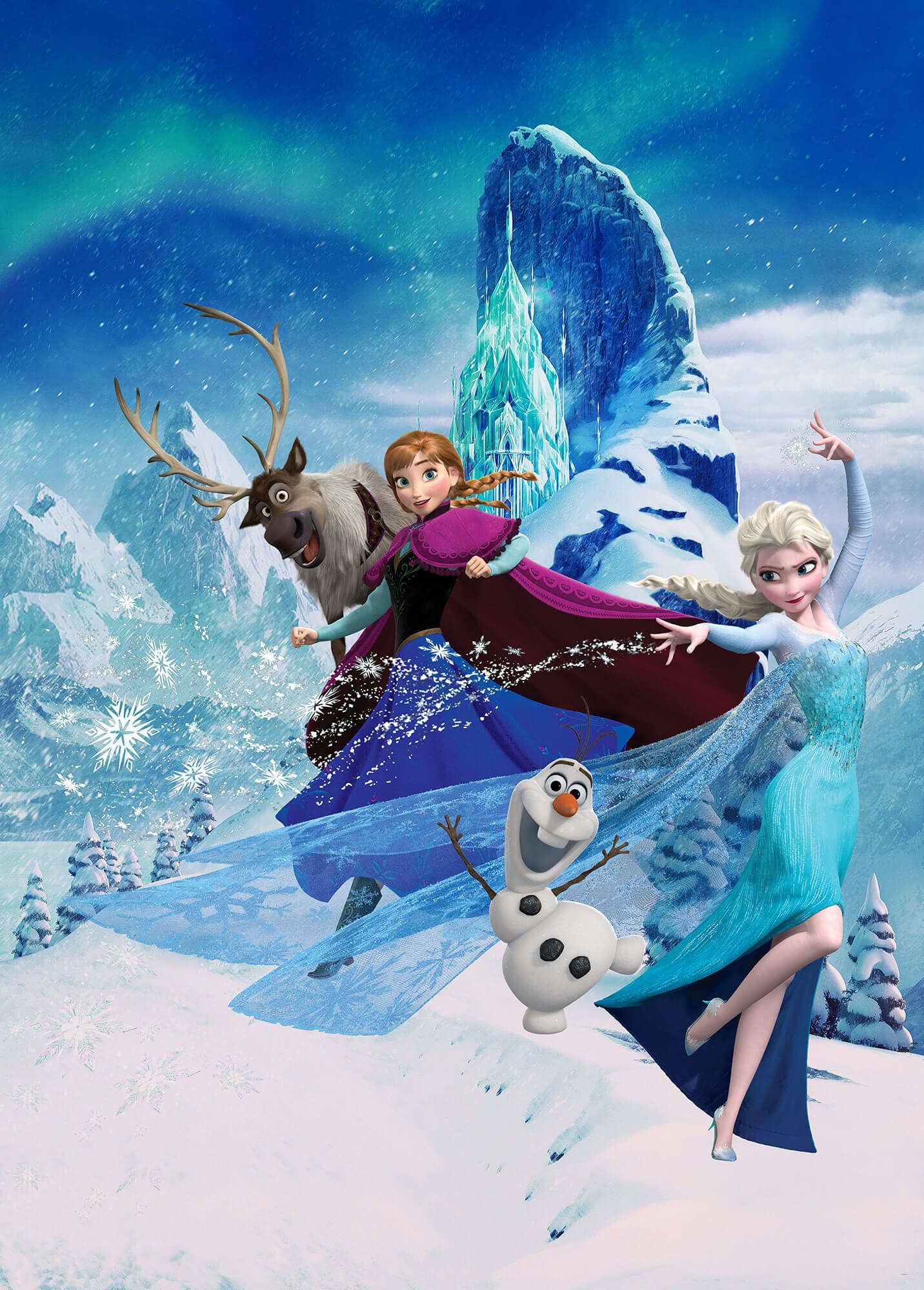  Frozen II Characters Elsa & Anna XL Non-Woven Wallpaper Mural Disney