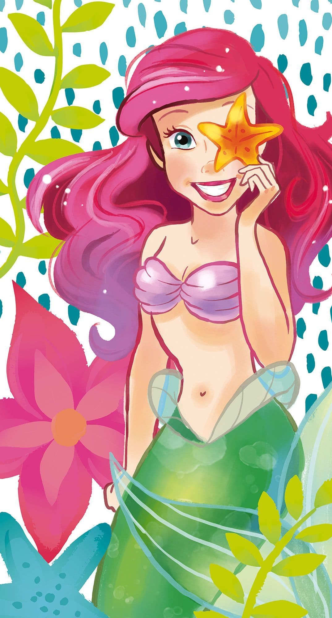 Ariel Mermaid  Large Non-Woven Wallpaper Mural Disney