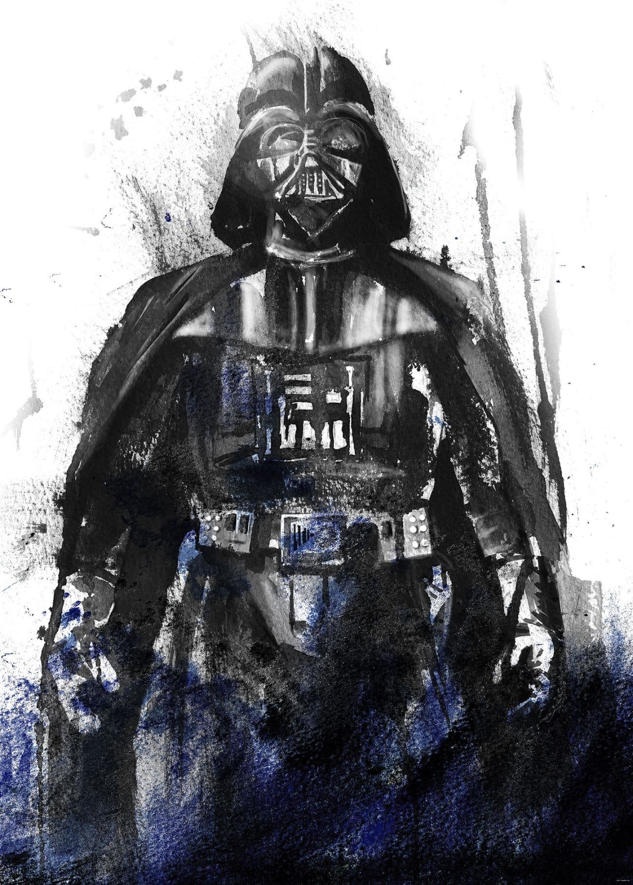  Watercolor Vader XL Non-Woven Wallpaper Mural Star Wars