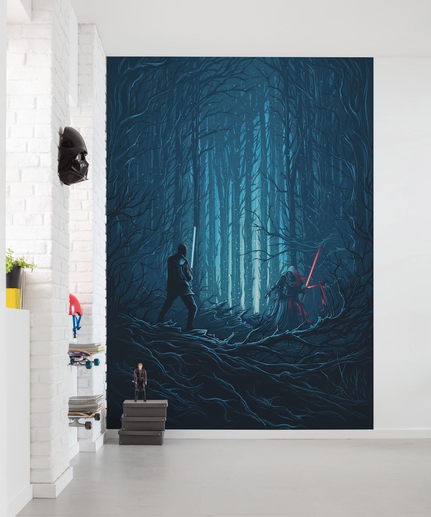  Forest Fight XL Non-Woven Wallpaper Mural Star Wars