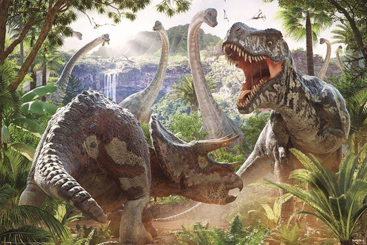 Dinosaur Battle David Penfound Poster 