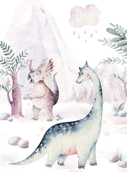Cute Dinosaurs Nursery Wallpaper Mural Idealdecor