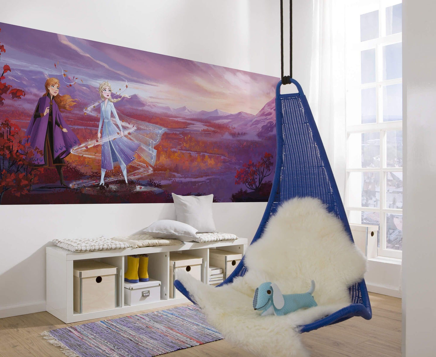 Disney Frozen "Snow Queen Elsa and Anna" Panoramic Photo Wallpaper Disney