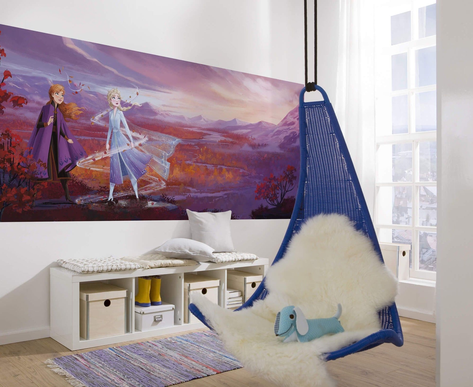 Disney Frozen "Snow Queen Elsa and Anna" Panoramic Photo Wallpaper Disney