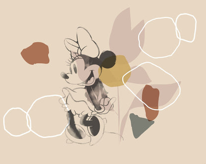 Minnie Mouse Soft Shapes nursery Non-Woven Wallpaper Mural Disney