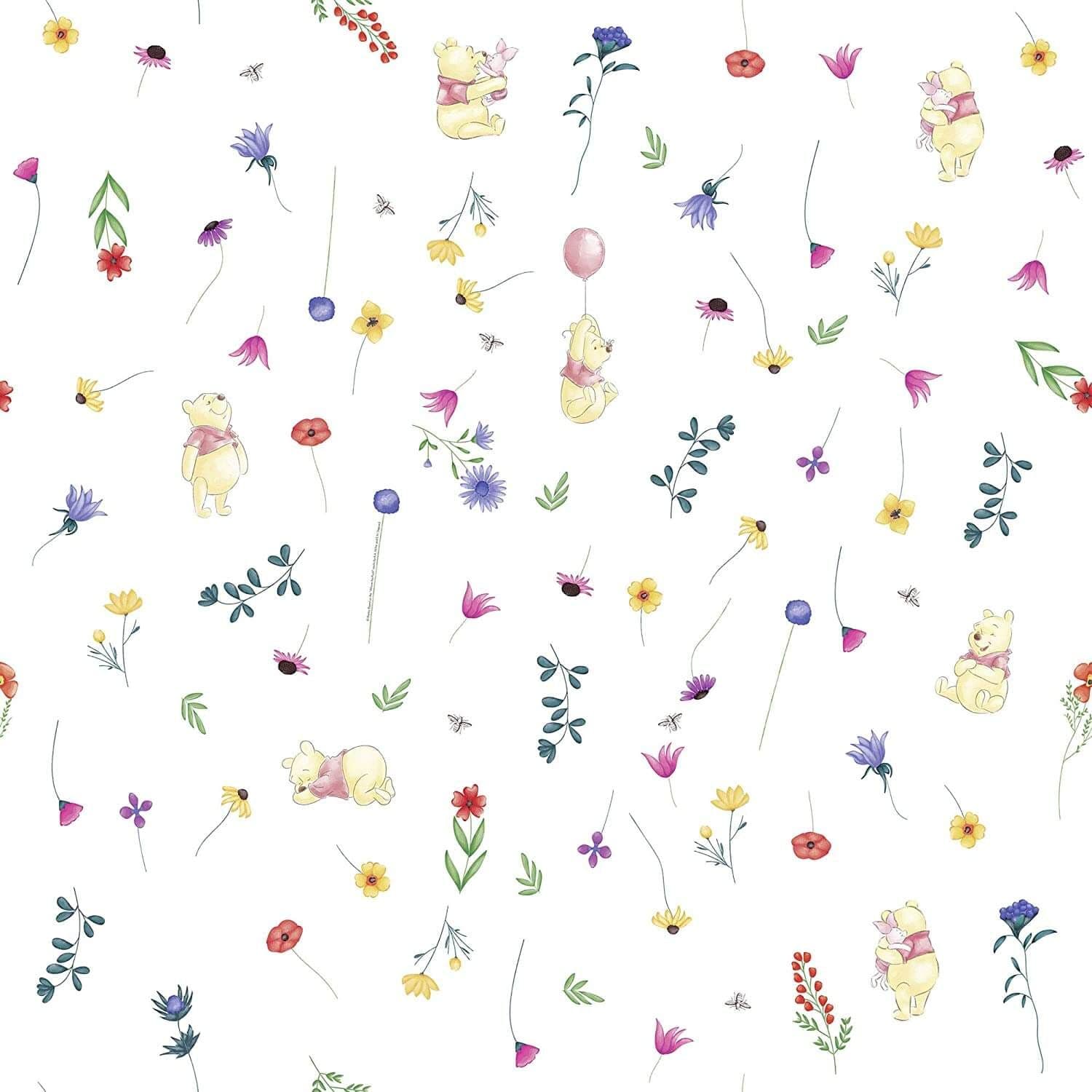 Disney Winnie The Pooh Unisex Childrens Bedroom White Wallpaper Disney
