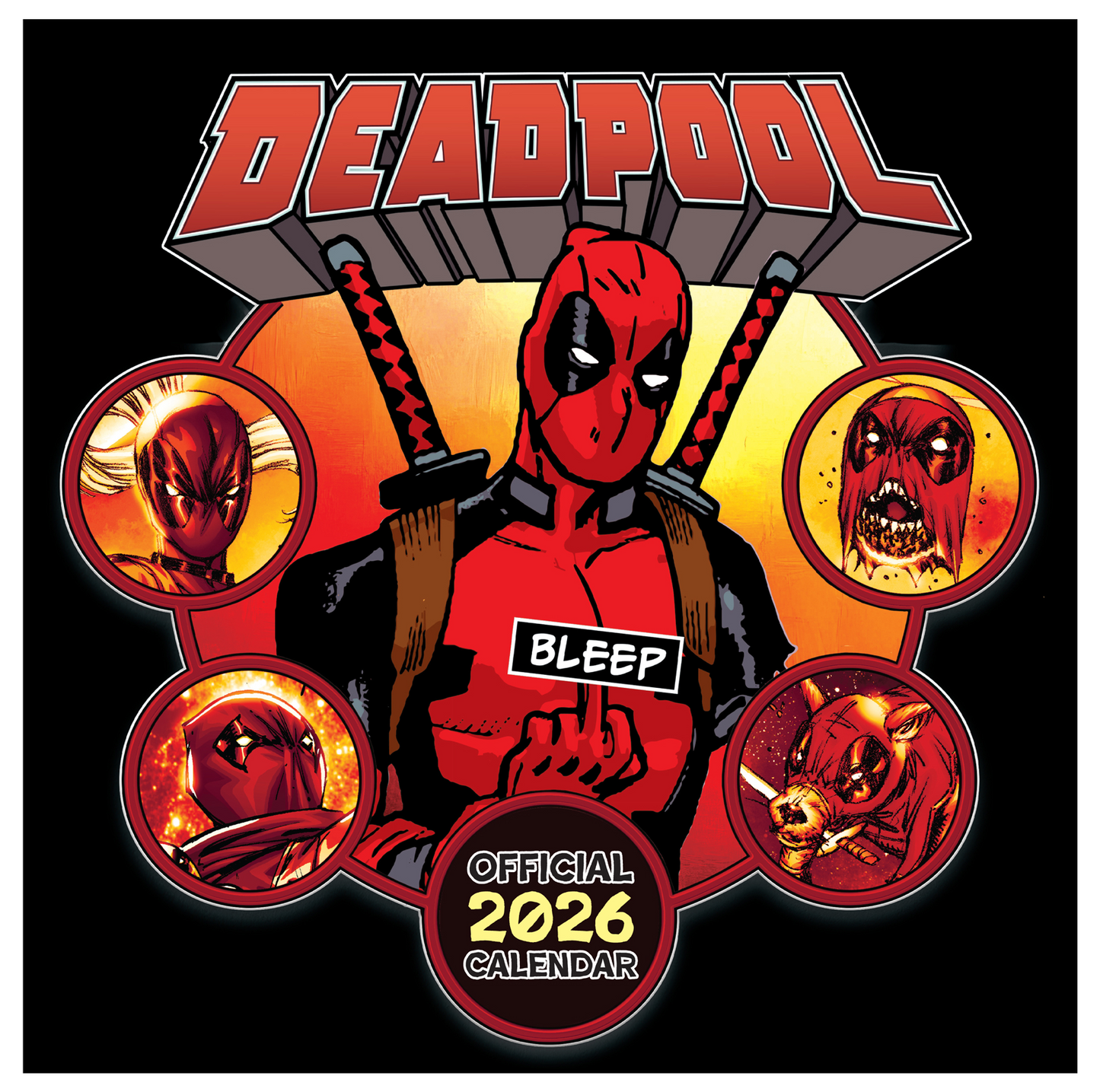 Marvel Deadpool Wall Calendar 30x30cm Calendar Marvel