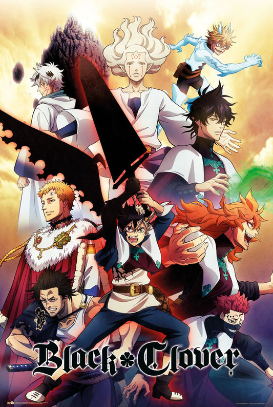 Black Clover Japanese Manga Anime Series Poster Black Clover