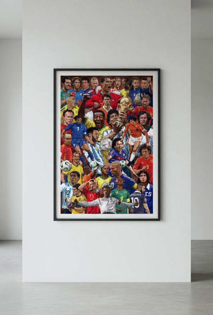 Legendary Footballers Famous People Poster 61x91.5 cm | 24x36 inch W x H