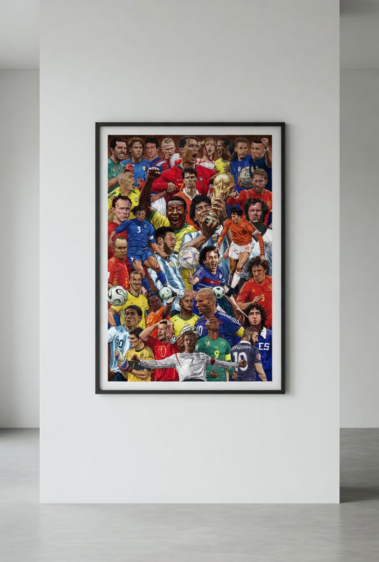 Legendary Footballers Famous People Poster 61x91.5 cm | 24x36 inch W x H