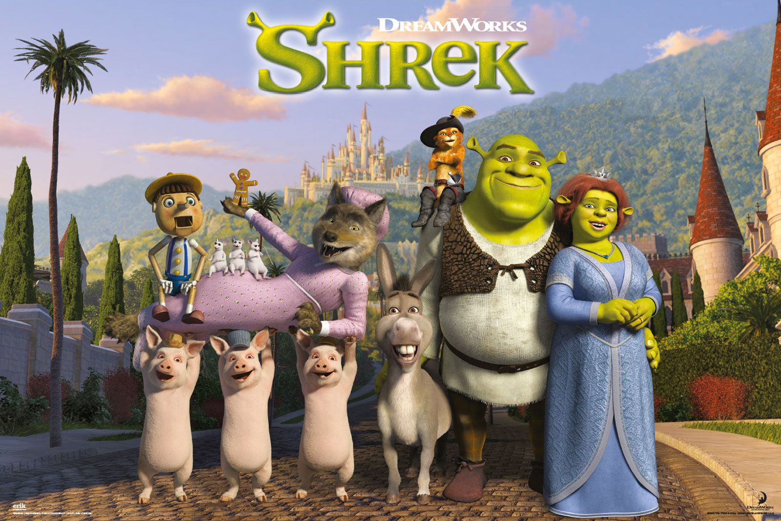 Shrek All Characters Poster Dream Works