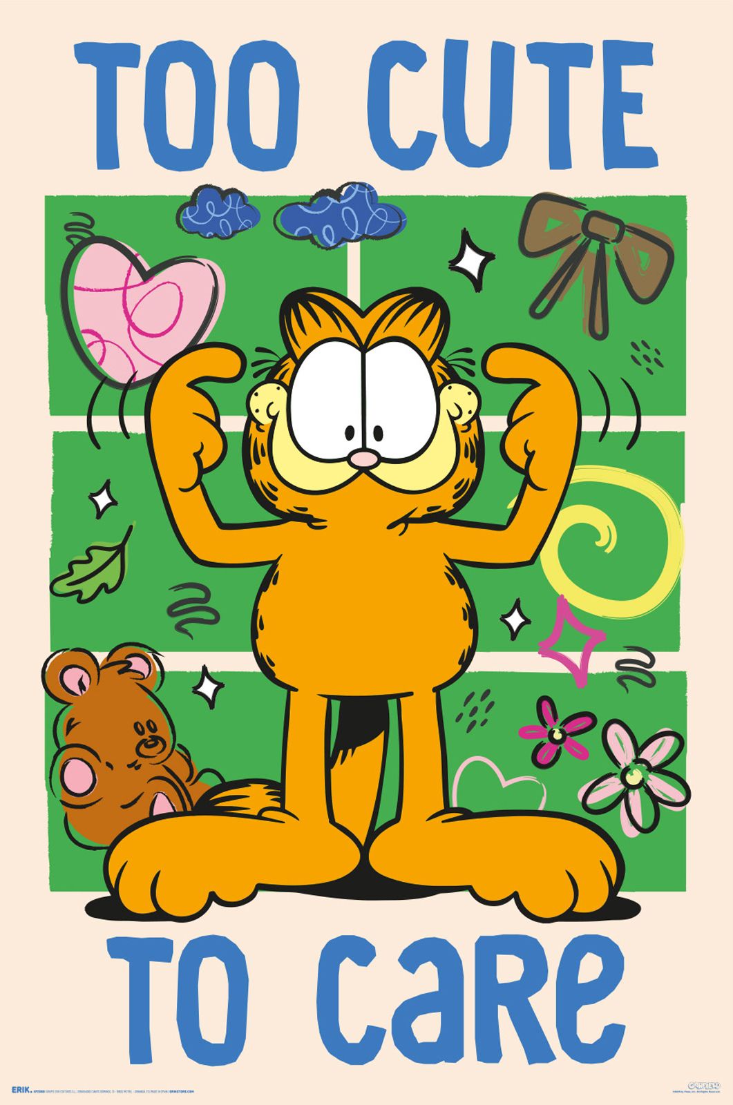 Garfield Too Cute To Care Poster Garfield 