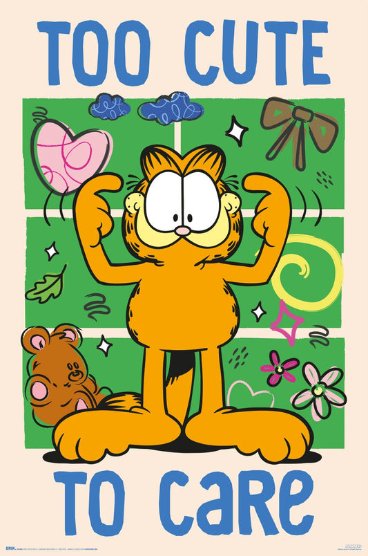 Garfield Too Cute To Care Poster Garfield 