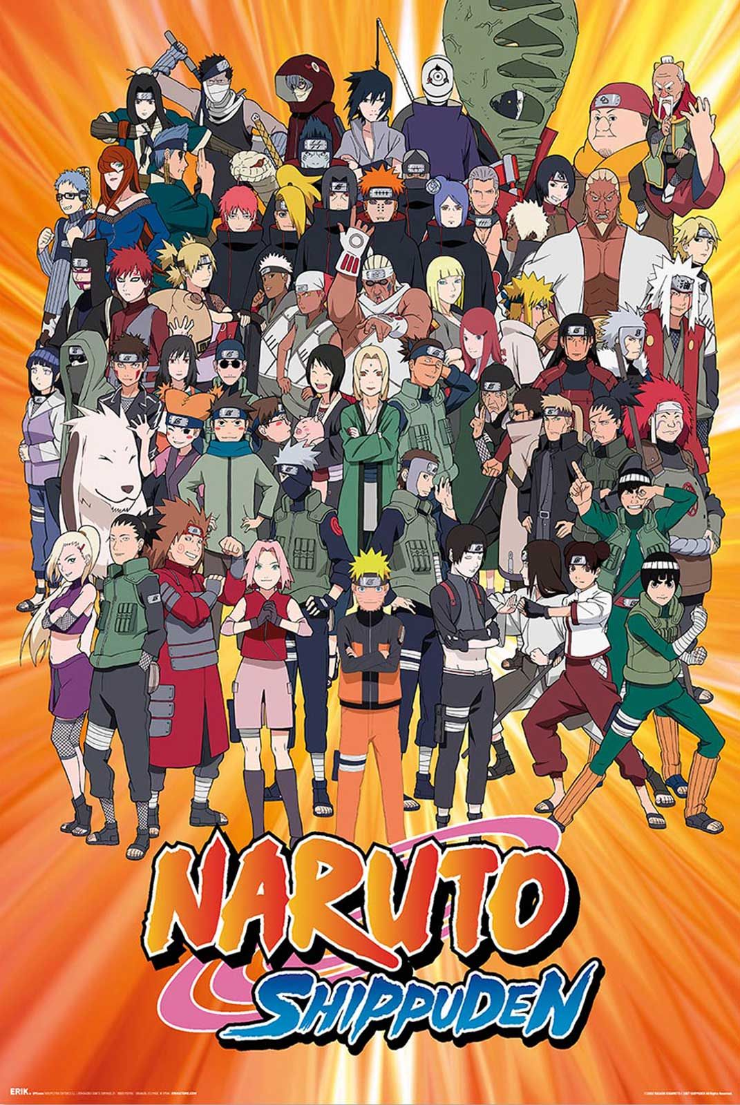Naruto Manga Anime All Characters Poster Naruto