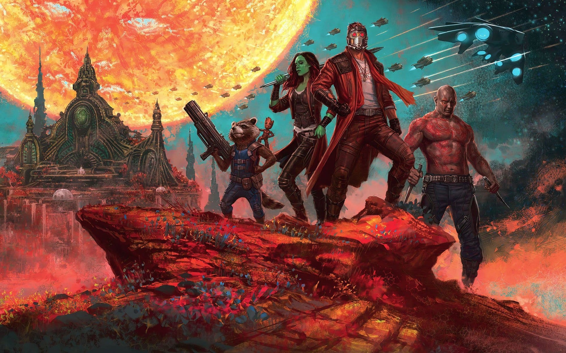 Guardians of the Galaxy Panorama Non-Woven Wallpaper Mural Marvel