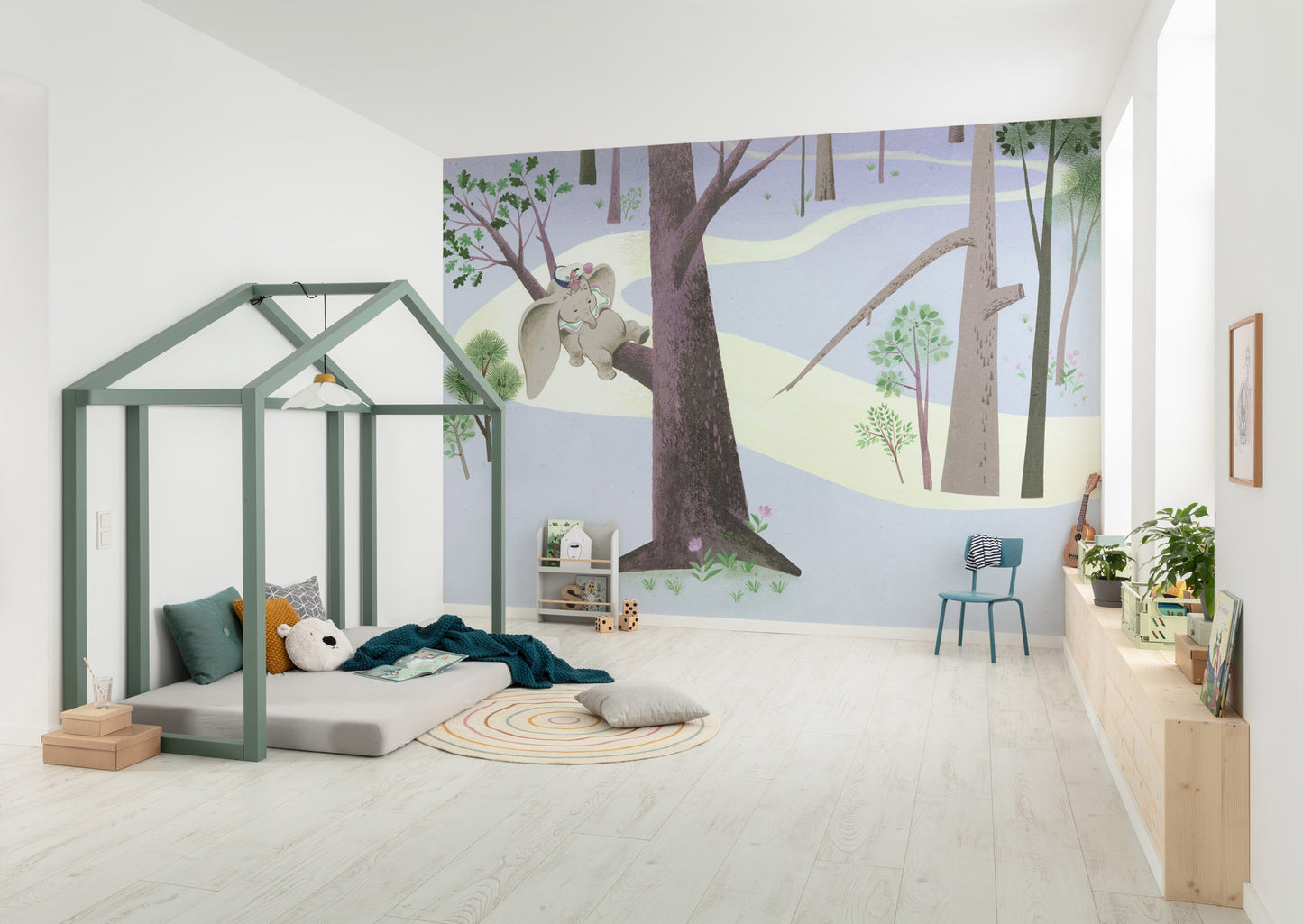 Disney Dumbo Sleeping on the Tree Non-Woven Wallpaper Mural 400 cm x 280 cm | 157" x 110"