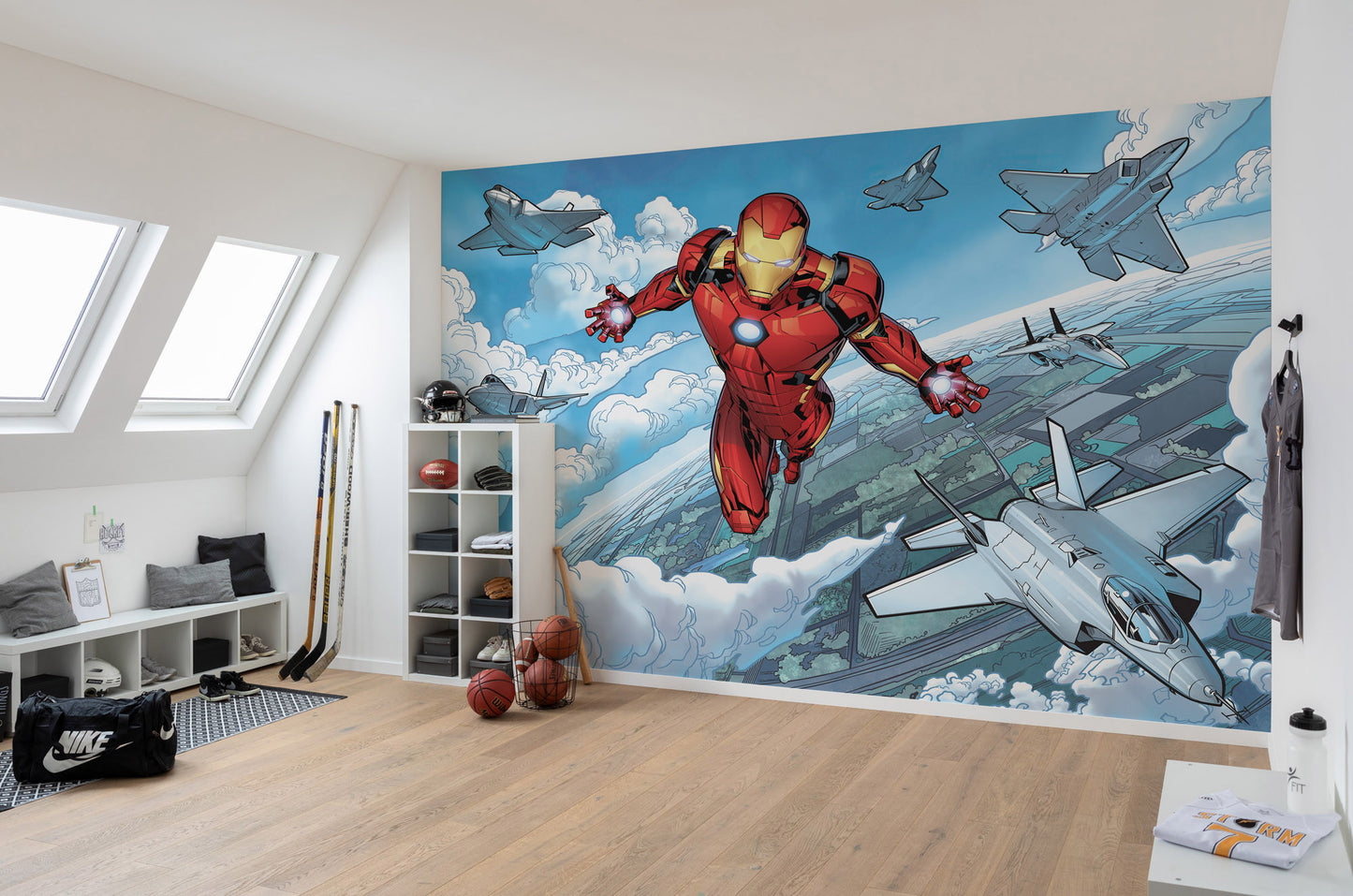 Marvel Iron Man Flight boy's bedroom Non-Woven Wallpaper Mural 400 cm x 280 cm | 157" x 110"