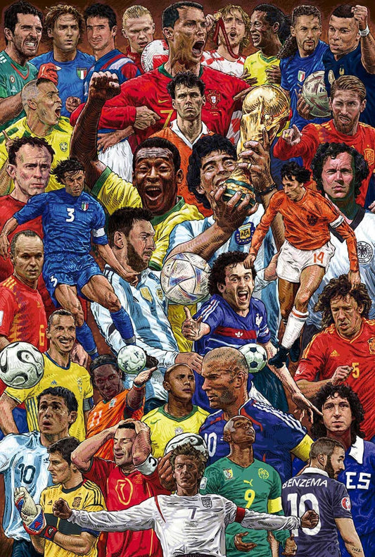 Legendary Footballers Poster 